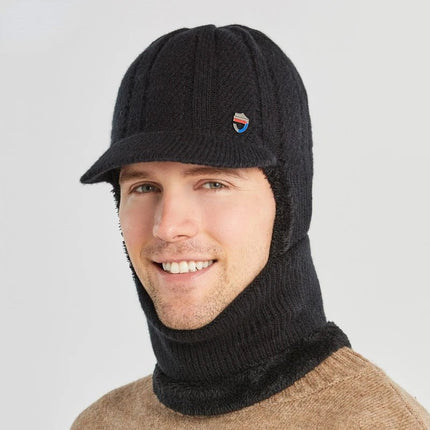 Bonnet homme et protége cou - Bleu - Ajustable (du 54 au 59) | La boutique du chapeau