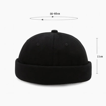 Bonnet homme tendance en coton - Noir - Ajustable (du 54 au 59) | La boutique du chapeau