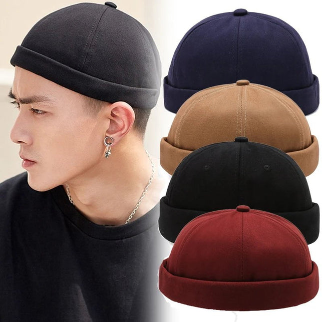 Bonnet homme tendance en coton - Noir - Ajustable (du 54 au 59) | La boutique du chapeau