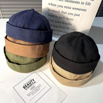 Bonnet homme tendance en coton - Noir - Ajustable (du 54 au 59) | La boutique du chapeau