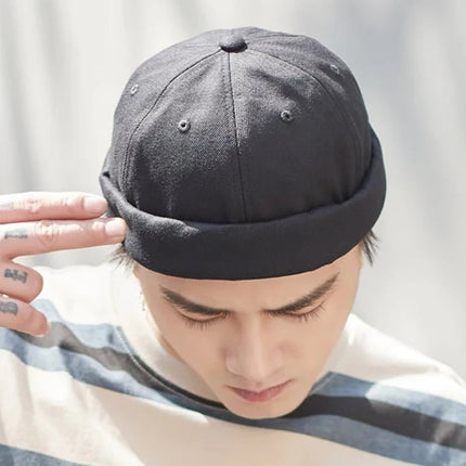 Bonnet homme tendance en coton - Gris foncé - Ajustable (du 54 au 59) | La boutique du chapeau
