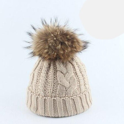 Bonnet polaire et pompon - khaki - Adulte | La boutique du chapeau