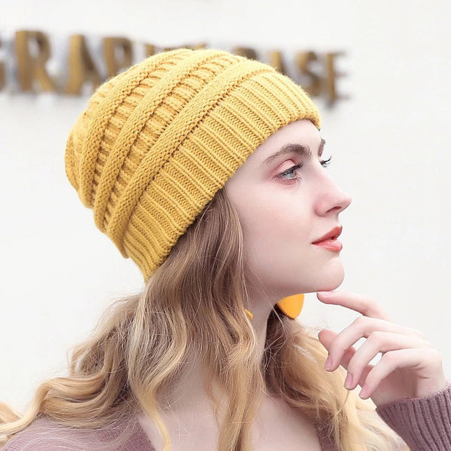 Bonnet pour femme automne - hiver - Jaune - Ajustable (du 54 au 59) | La boutique du chapeau