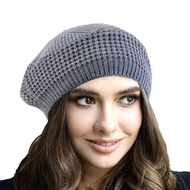 Bonnet pour femme : look cosy et moderne - Gris - Ajustable (du 54 au 59) | La boutique du chapeau