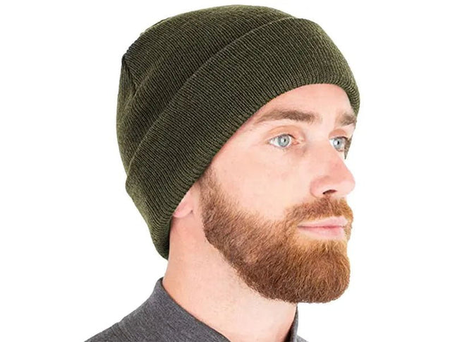 Bonnet pour homme en acrylique doux - Vert - Ajustable (du 54 au 59) | La boutique du chapeau