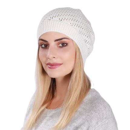 Bonnet tendance pour femme - Blanc - Ajustable (du 54 au 59) | La boutique du chapeau