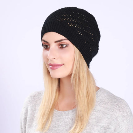 Bonnet tendance pour femme - Noir - Ajustable (du 54 au 59) | La boutique du chapeau