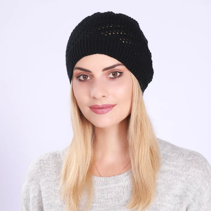 Bonnet tendance pour femme - Noir - Ajustable (du 54 au 59) | La boutique du chapeau