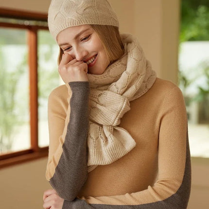 Bonnet tricot en cachemire - Gris - Ajustable (du 54 au 59) | La boutique du chapeau