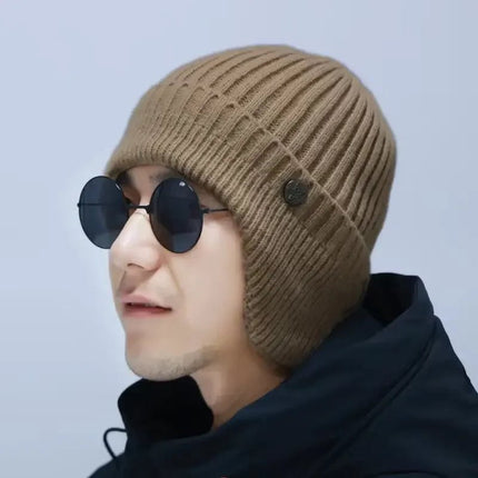 Bonnet tricoté chaud en laine - Bleu - Ajustable (du 54 au 59) | La boutique du chapeau