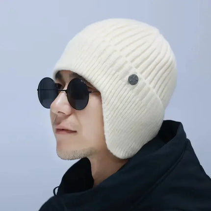Bonnet tricoté chaud en laine - Bleu - Ajustable (du 54 au 59) | La boutique du chapeau