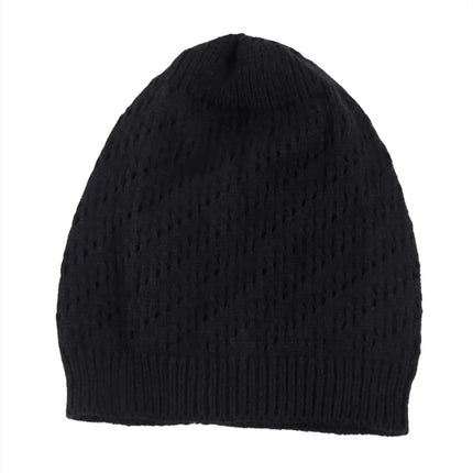 Bonnet tricoté doux et décontracté pour femme - Noir - Ajustable (du 54 au 59) | La boutique du chapeau