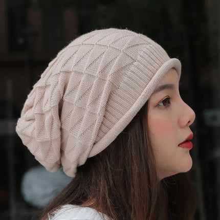 Bonnet tricoté en acrylique pour femme - Gris - Ajustable (du 54 au 59) | La boutique du chapeau