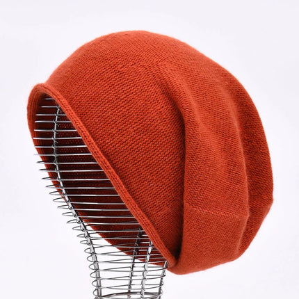 Bonnet tricoté en laine - Caramel - Ajustable (du 54 au 59) | La boutique du chapeau