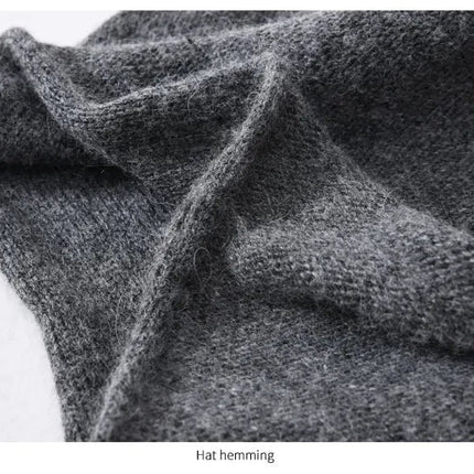 Bonnet tricoté en laine - Bordeau - Ajustable (du 54 au 59) | La boutique du chapeau
