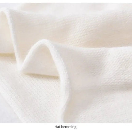 Bonnet tricoté en laine - Bordeau - Ajustable (du 54 au 59) | La boutique du chapeau