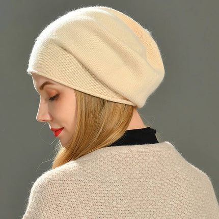 Bonnet tricoté en laine - Gris foncé - Ajustable (du 54 au 59) | La boutique du chapeau