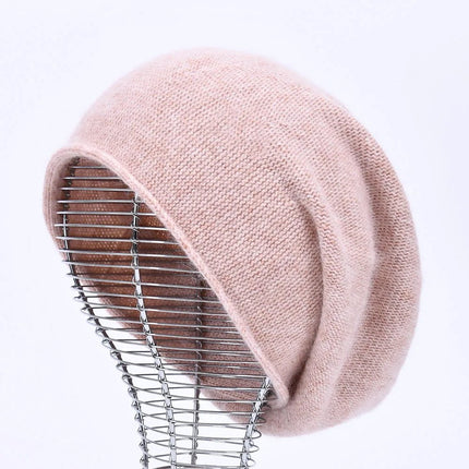 Bonnet tricoté en laine - Rose - Ajustable (du 54 au 59) | La boutique du chapeau