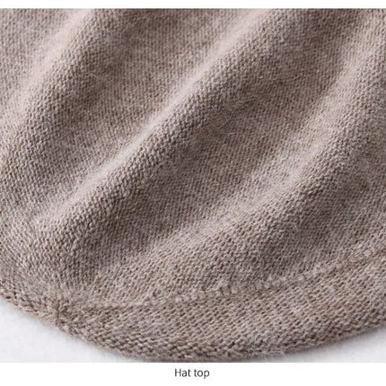 Bonnet tricoté en laine - Bordeau - Ajustable (du 54 au 59) | La boutique du chapeau