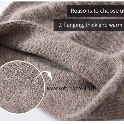 Bonnet tricoté en laine - Bordeau - Ajustable (du 54 au 59) | La boutique du chapeau
