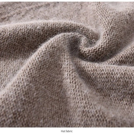 Bonnet tricoté en laine - Bordeau - Ajustable (du 54 au 59) | La boutique du chapeau