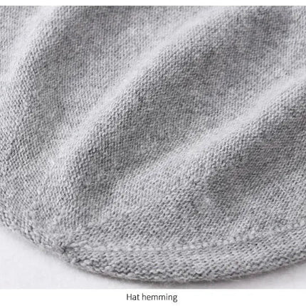 Bonnet tricoté en laine - Bordeau - Ajustable (du 54 au 59) | La boutique du chapeau