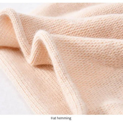 Bonnet tricoté en laine - Bordeau - Ajustable (du 54 au 59) | La boutique du chapeau