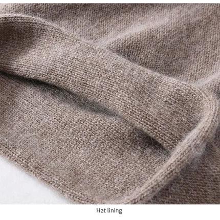 Bonnet tricoté en laine - Bordeau - Ajustable (du 54 au 59) | La boutique du chapeau