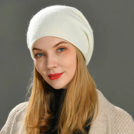 Bonnet tricoté en laine - Gris foncé - Ajustable (du 54 au 59) | La boutique du chapeau