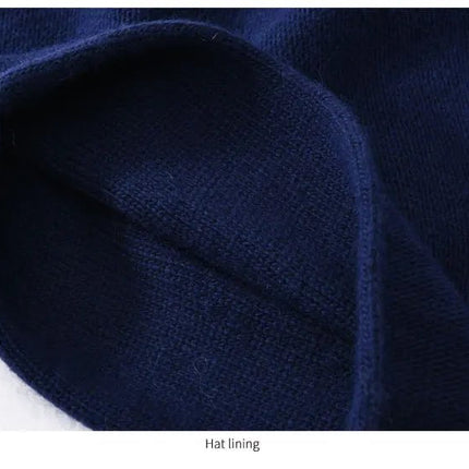 Bonnet tricoté en laine - Bordeau - Ajustable (du 54 au 59) | La boutique du chapeau