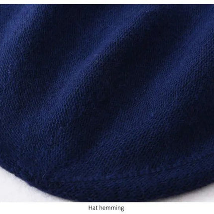 Bonnet tricoté en laine - Bordeau - Ajustable (du 54 au 59) | La boutique du chapeau