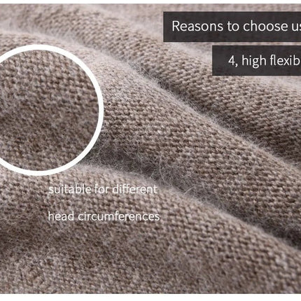 Bonnet tricoté en laine - Bordeau - Ajustable (du 54 au 59) | La boutique du chapeau