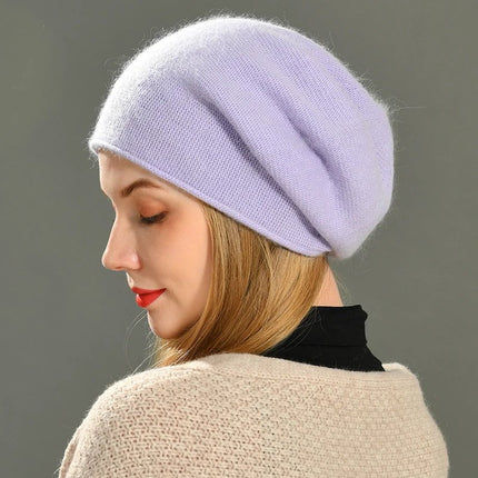 Bonnet tricoté en laine - Gris foncé - Ajustable (du 54 au 59) | La boutique du chapeau
