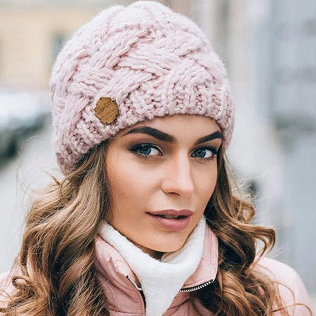 Bonnet tricoté en laine pour femme - Rose - Ajustable (du 54 au 59) | La boutique du chapeau