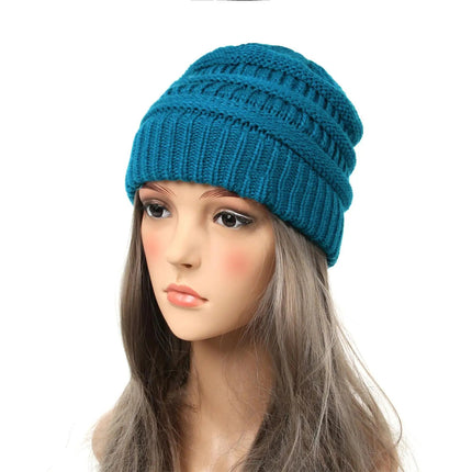 Bonnet tricoté extensible - Turquoise - Ajustable (du 54 au 59) | La boutique du chapeau