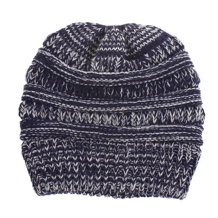 Bonnet tricoté pour queue de cheval - Gris - Ajustable (du 54 au 59) | La boutique du chapeau