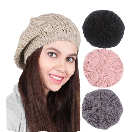 Bonnet tricoté torsadé pour femme - Rouge - Ajustable (du 54 au 59) | La boutique du chapeau