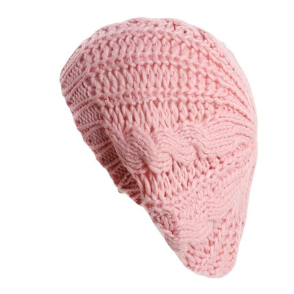 Bonnet tricoté torsadé pour femme - Rouge - Ajustable (du 54 au 59) | La boutique du chapeau