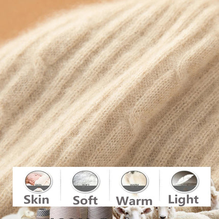 Bonnets en cachemire épais et chaud - Camel/Beige - Ajustable (du 54 au 59) | La boutique du chapeau