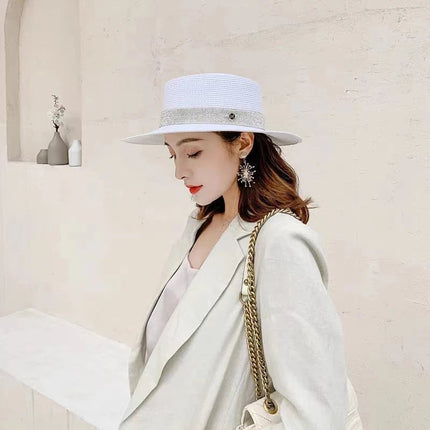 Canotier femme - Beige clair - M (56 - 58cm) | La boutique du chapeau