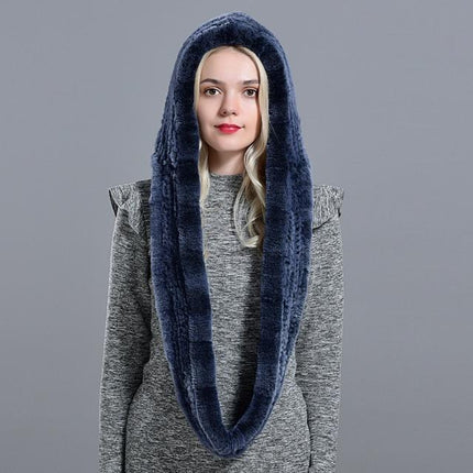 Capuche écharpe - Bleu - Adulte | La boutique du chapeau