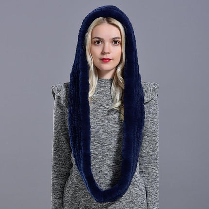 Capuche écharpe - Bleu foncé - Adulte | La boutique du chapeau