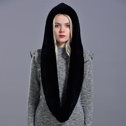 Capuche écharpe - Noir - Adulte | La boutique du chapeau