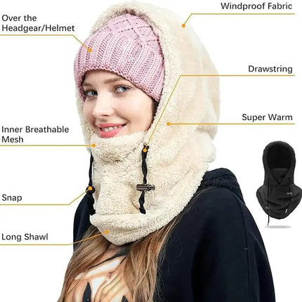 Capuche épaisse et chaude - kaki - Ajustable (du 54 au 59) | La boutique du chapeau
