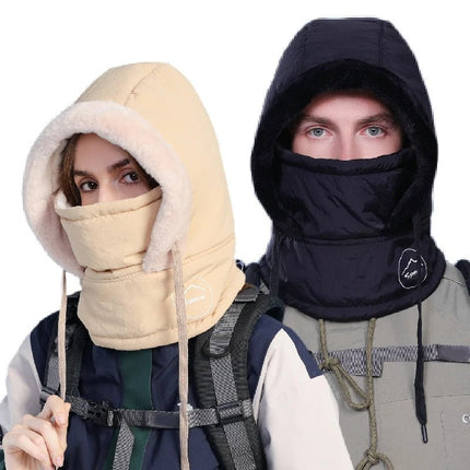 Capuche hiver avec masque - Noir - Ajustable (du 54 au 59) | La boutique du chapeau