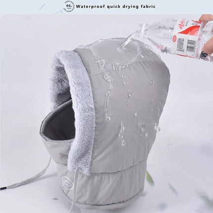 Capuche hiver avec masque - Noir - Ajustable (du 54 au 59) | La boutique du chapeau