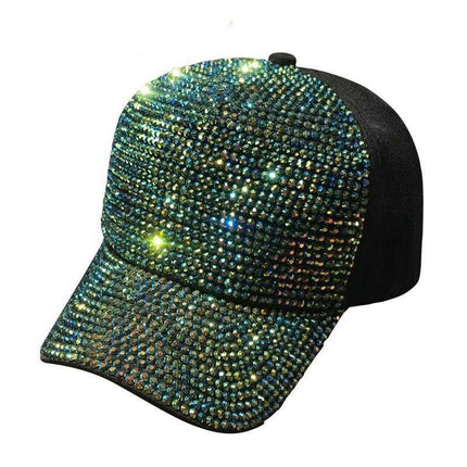 Casquette avec Strass et Paillettes - Vert - Adulte | La boutique du chapeau