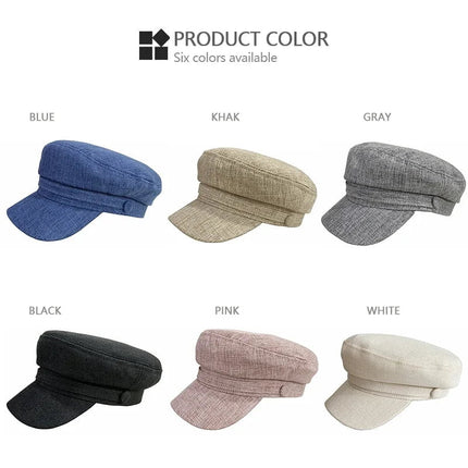 Casquette béret respirante en lin - Khaki - M (56 - 58cm) | La boutique du chapeau