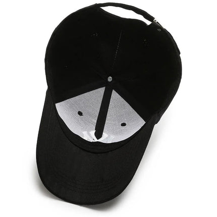 Casquette brodée MY - Noir/blanc - Ajustable (du 54 au 59) | La boutique du chapeau