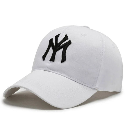 Casquette brodée MY - Blanc/noir - Ajustable (du 54 au 59) | La boutique du chapeau